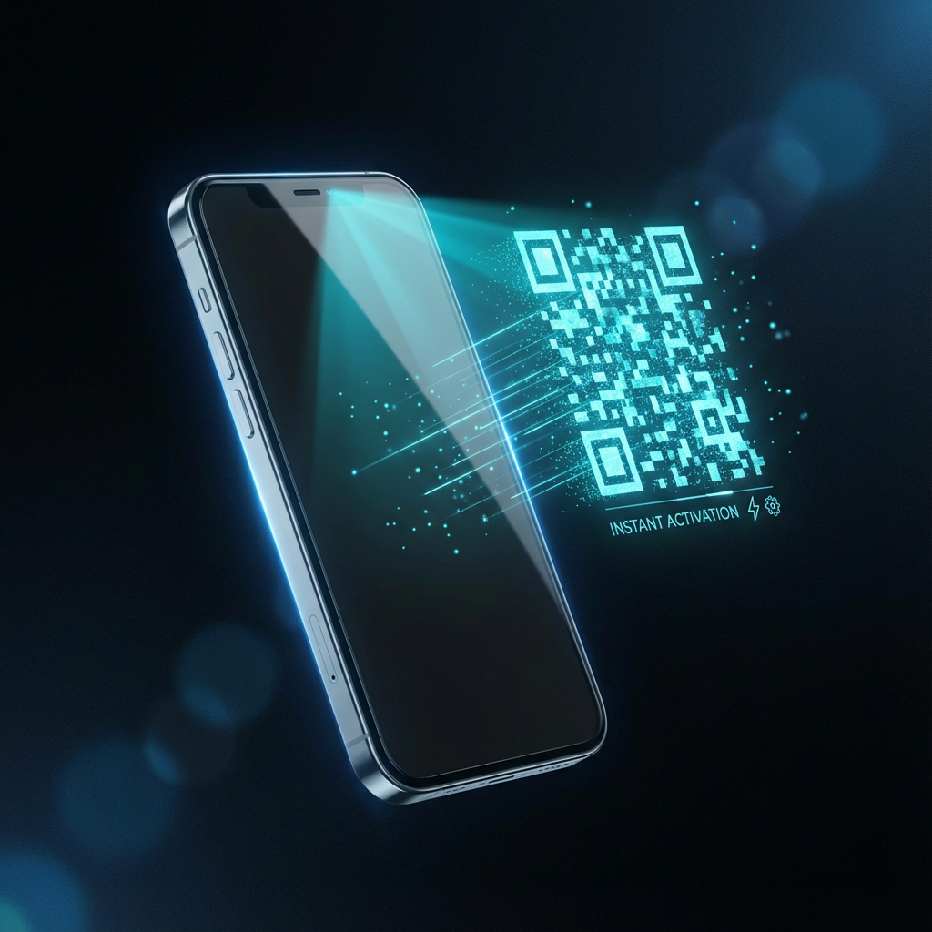 Receive QR code instantly